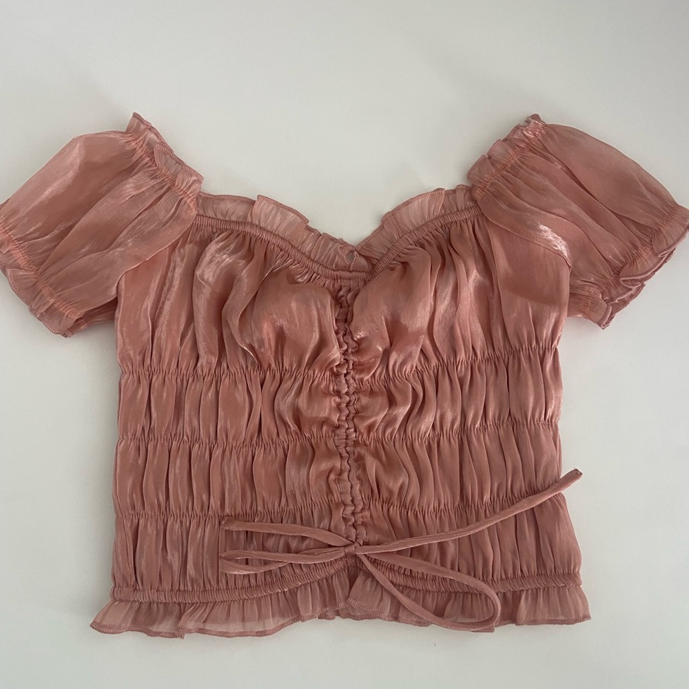 Baby pink girly crop top in size XS from Tiger Mist